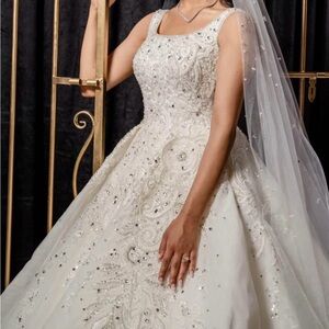 Custom Made Wedding Dress with Swarovski Crystals